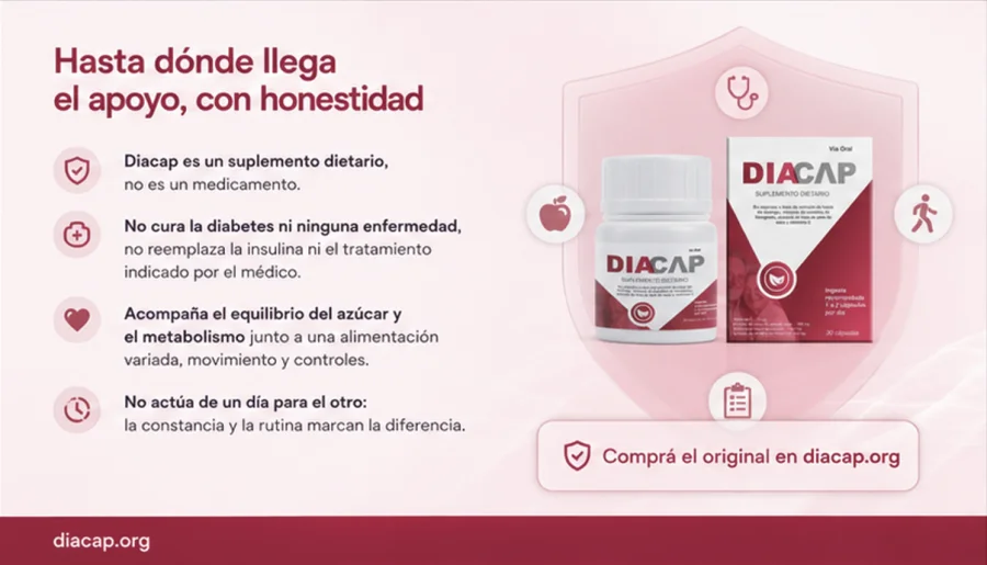 Diacap — suplemento dietario en cápsulas, no es un medicamento