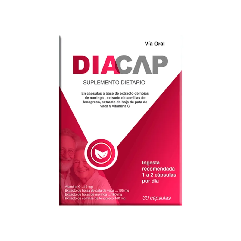 Diacap — frasco del suplemento en cápsulas de apoyo al equilibrio del azúcar, vía oral